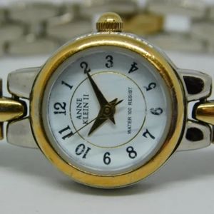 Vintage Anne Klein II 10/3040-1 Two Tone Quartz Women's Watch Sz. 6 1/4"